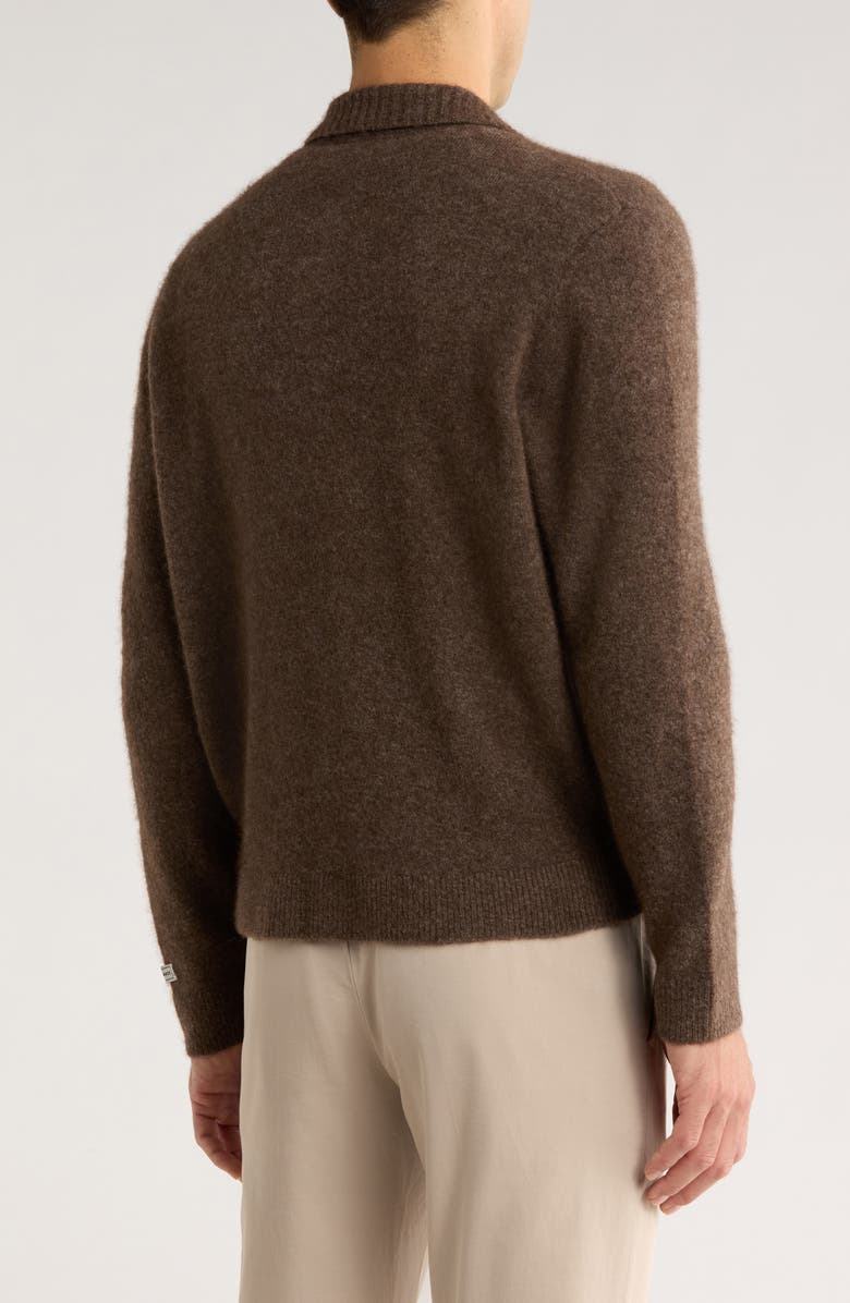 Percival Archive Soft Collared Cardigan, Alternate, color, Brown