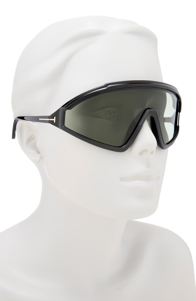 TOM FORD 00mm Shield Sunglasses, Alternate, color, Black/ Other / Smoke