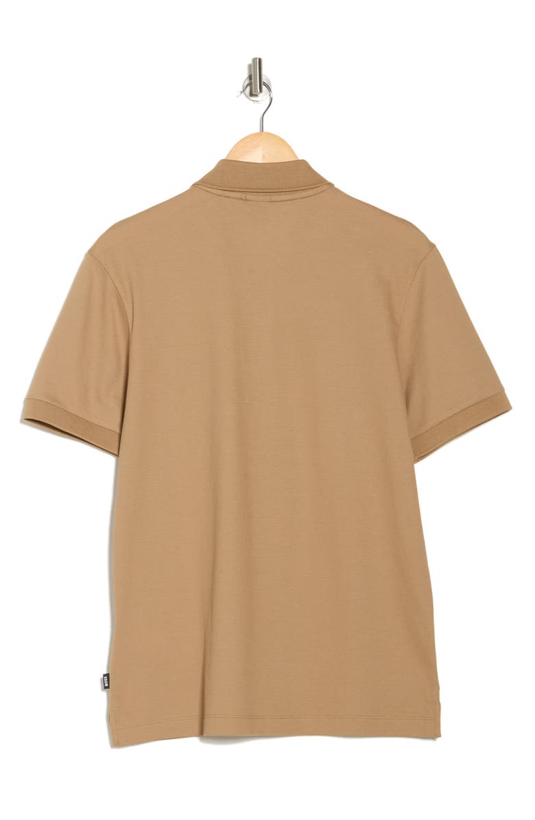 BOSS Parlay Tipped Cotton Polo, Alternate, color, Medium Beige