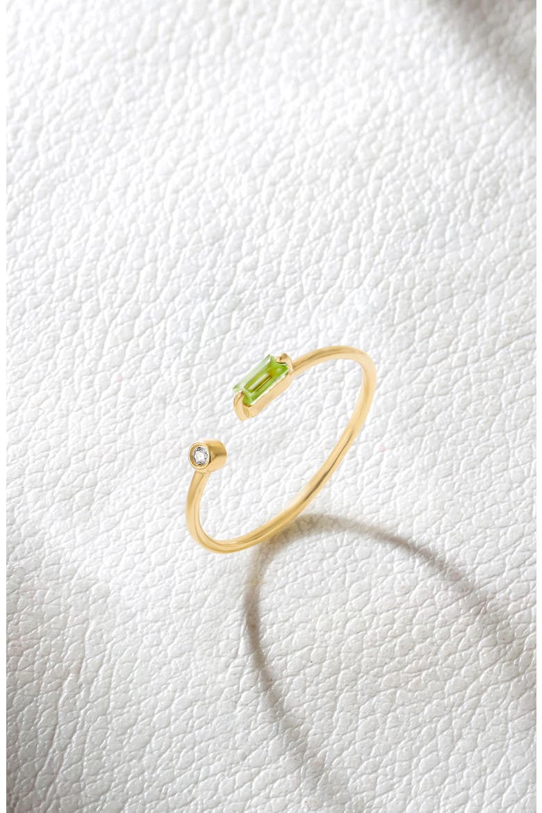 Double Stone Open Band Ring, Alternate, color, LIGHT GREEN