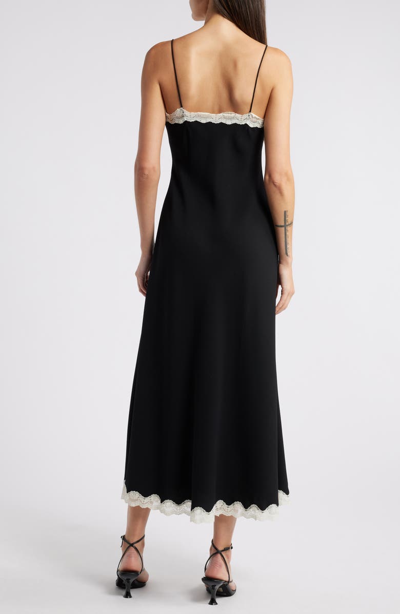 LoveShackFancy Manuela Lace Trim Maxi Slipdress, Alternate, color,