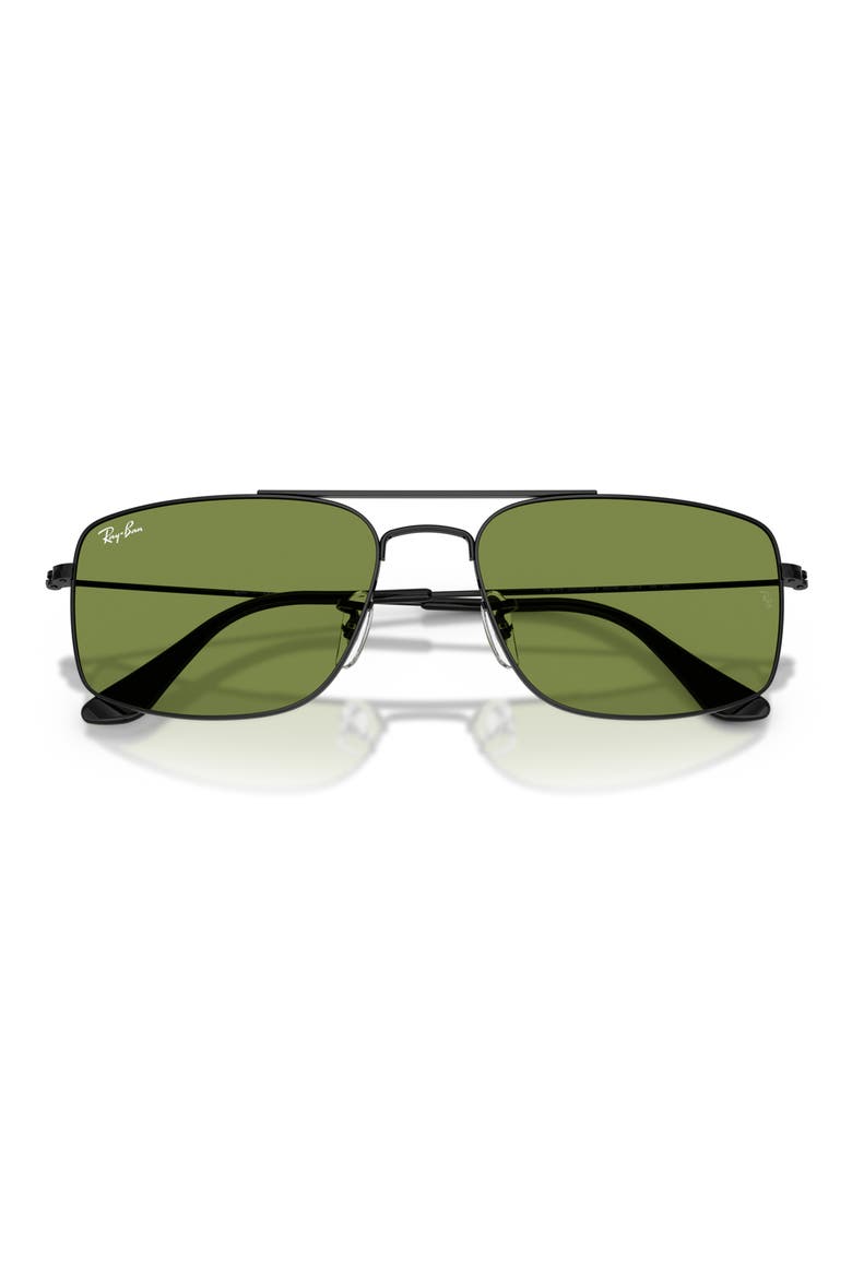 Explorer 3 59mm Square Sunglasses, Alternate, color, BLACK / GREEN