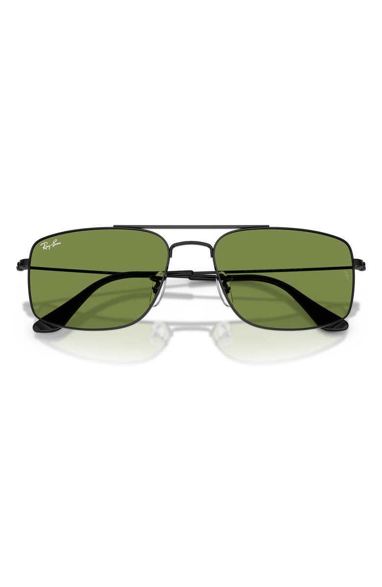 Ray-Ban Explorer 3 56mm Square Sunglasses, Alternate, color, Black / Green