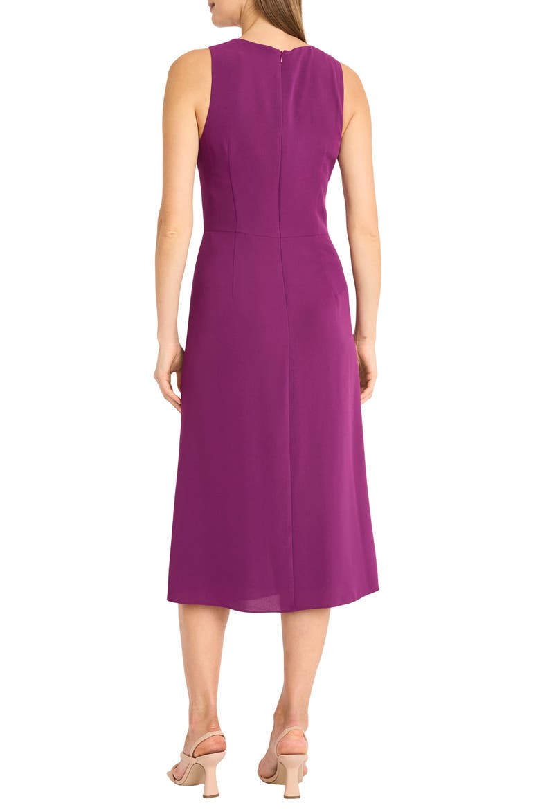 Twist Midi Dress, Alternate, color, PLUM CASPIA