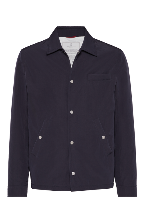Shop Brunello Cucinelli Shirt-style Outerwear Jacket In Blue