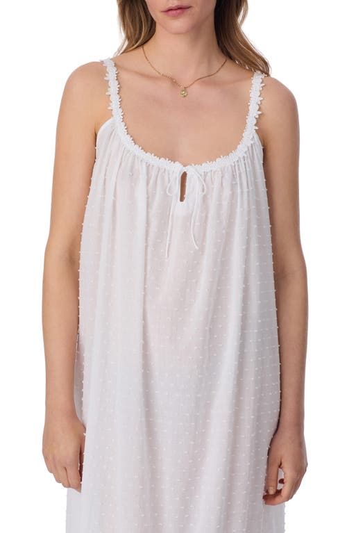 EILEEN WEST EILEEN WEST SWISS DOT STRAPPY LONG COTTON BALLET NIGHTGOWN
