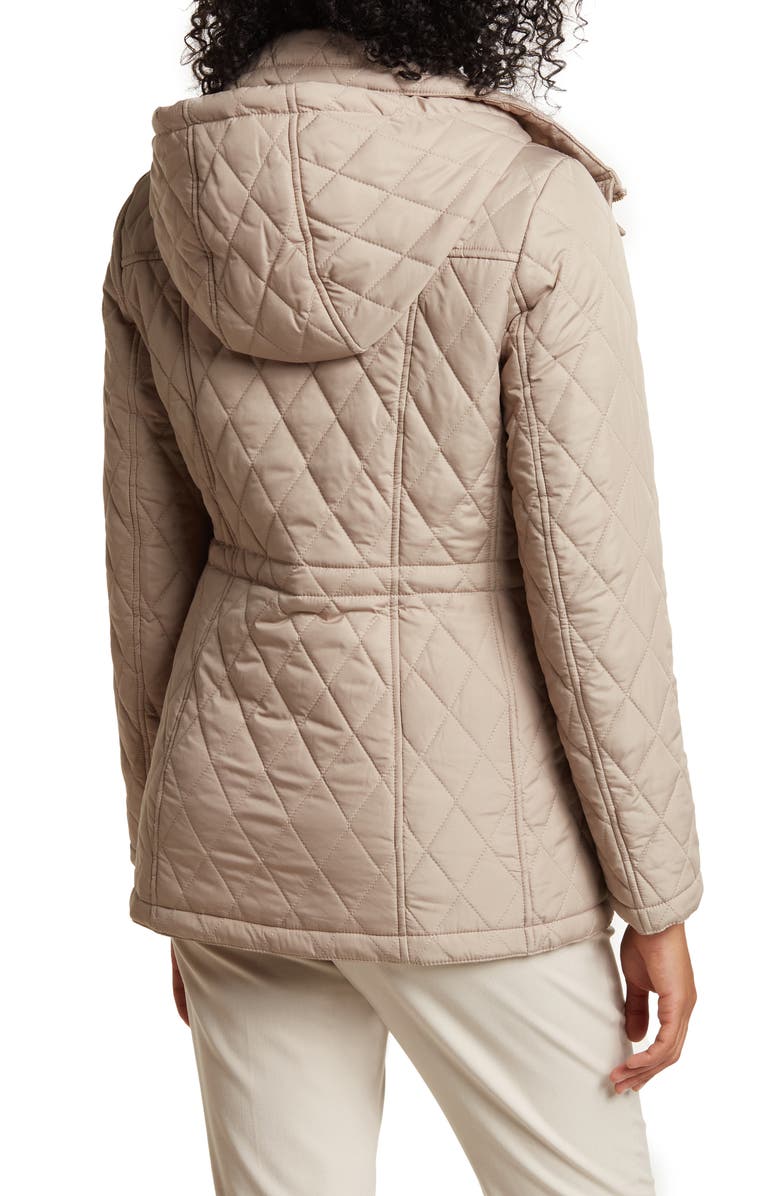 Michael Kors Water Resistant Quilted Hooded Jacket, Alternate, color, 