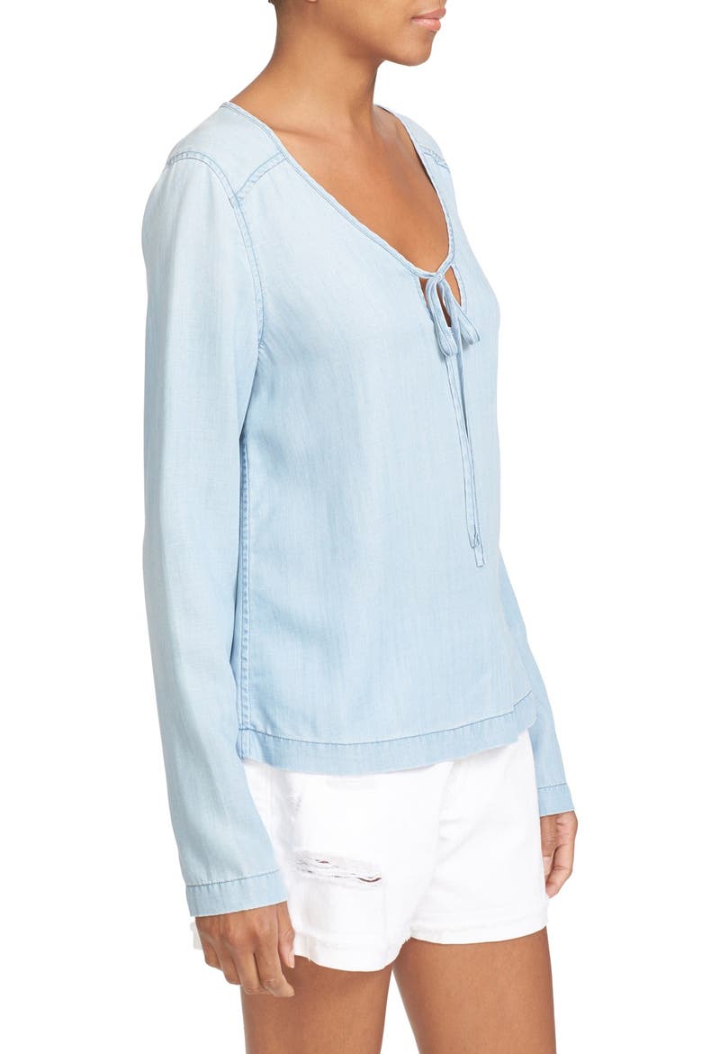 Chambray Blouse, Alternate, color, ROWAN