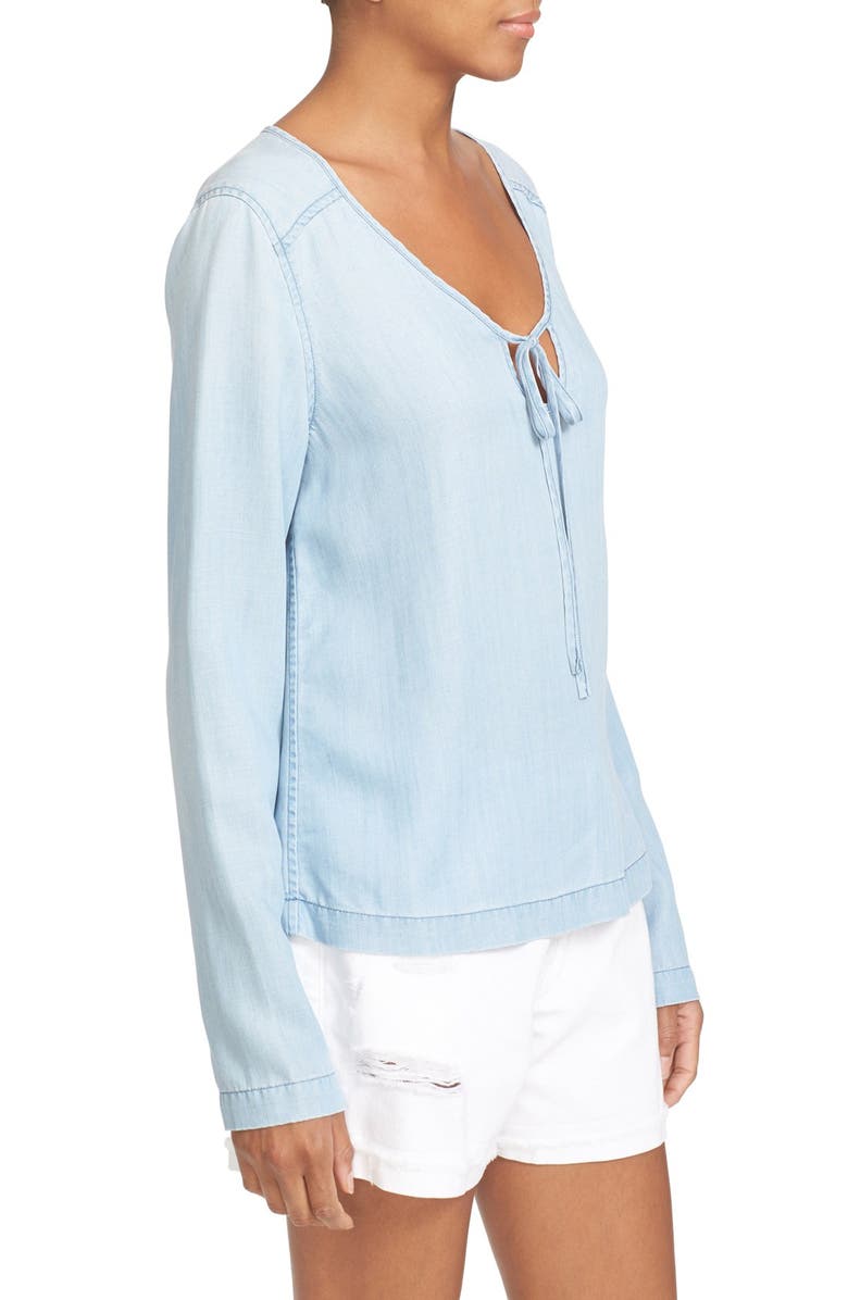 FRAME Chambray Blouse, Alternate, color,