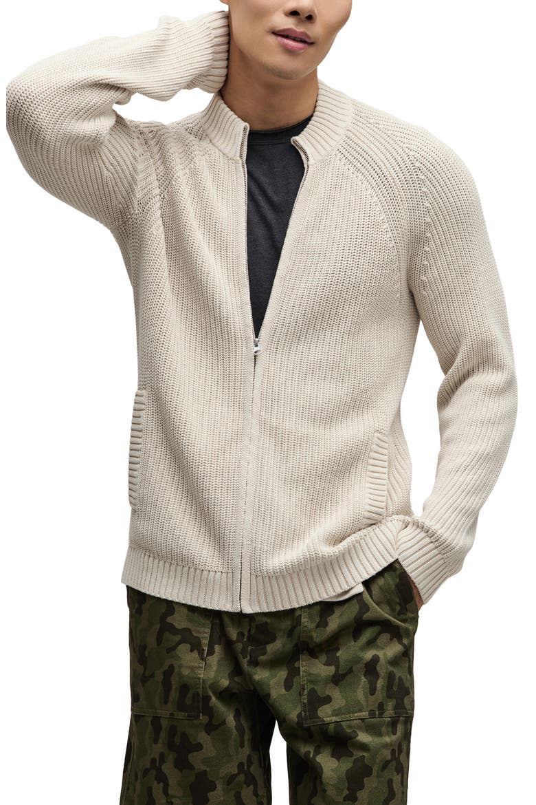 Sunbleach Zip Up Cardigan, Alternate, color, SAND DUNE