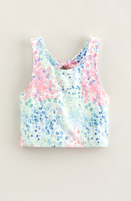 Zella Girl Kids' Twist & Turn Tank in Green Verde Rainbow Pebbles 