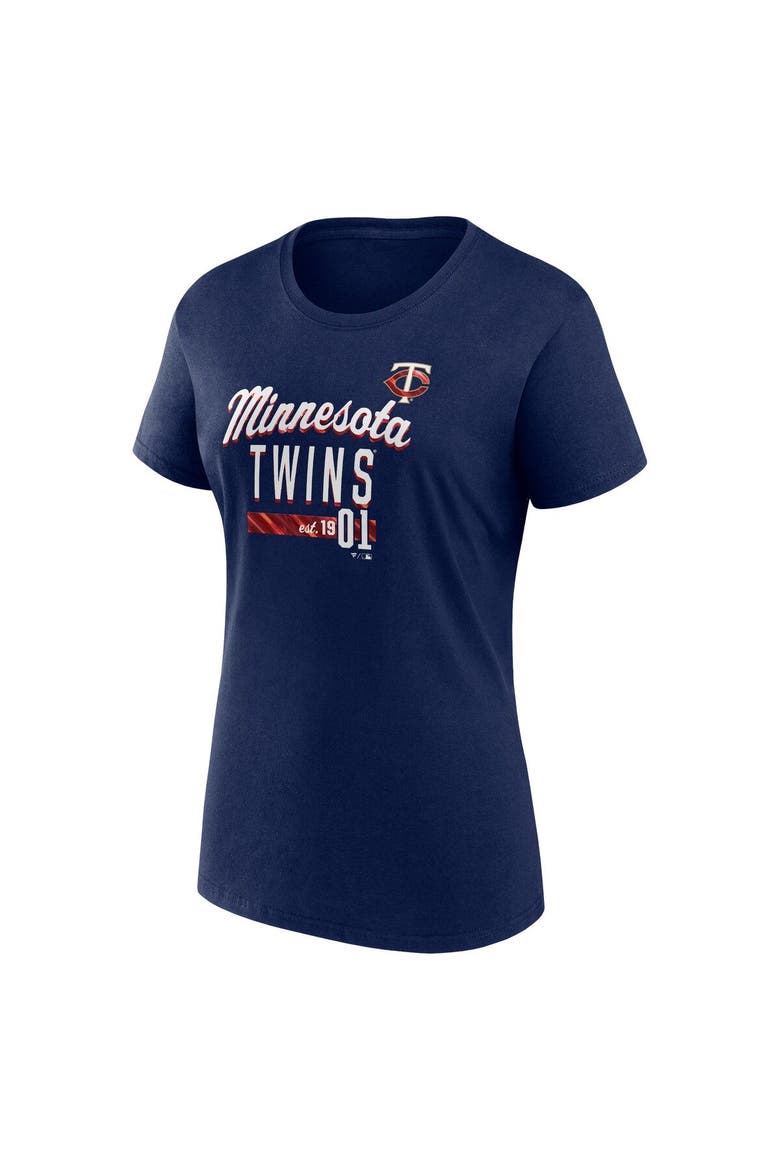 Women's Fanatics Branded Navy Minnesota Twins Logo Fitted T-Shirt, Alternate, color, Navy