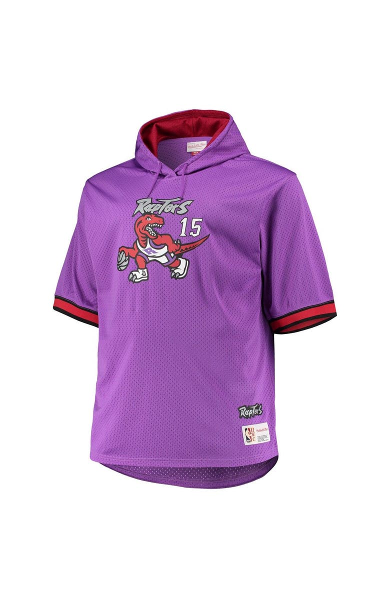 Mitchell & Ness Men's Mitchell & Ness Vince Carter Purple/Red Toronto Raptors Big & Tall Name & Number Short Sleeve Hoodie, Alternate, color, 
