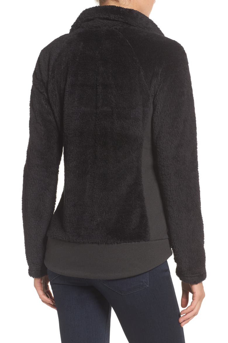 Furry Fleece Jacket, Alternate, color, TNF BLACK
