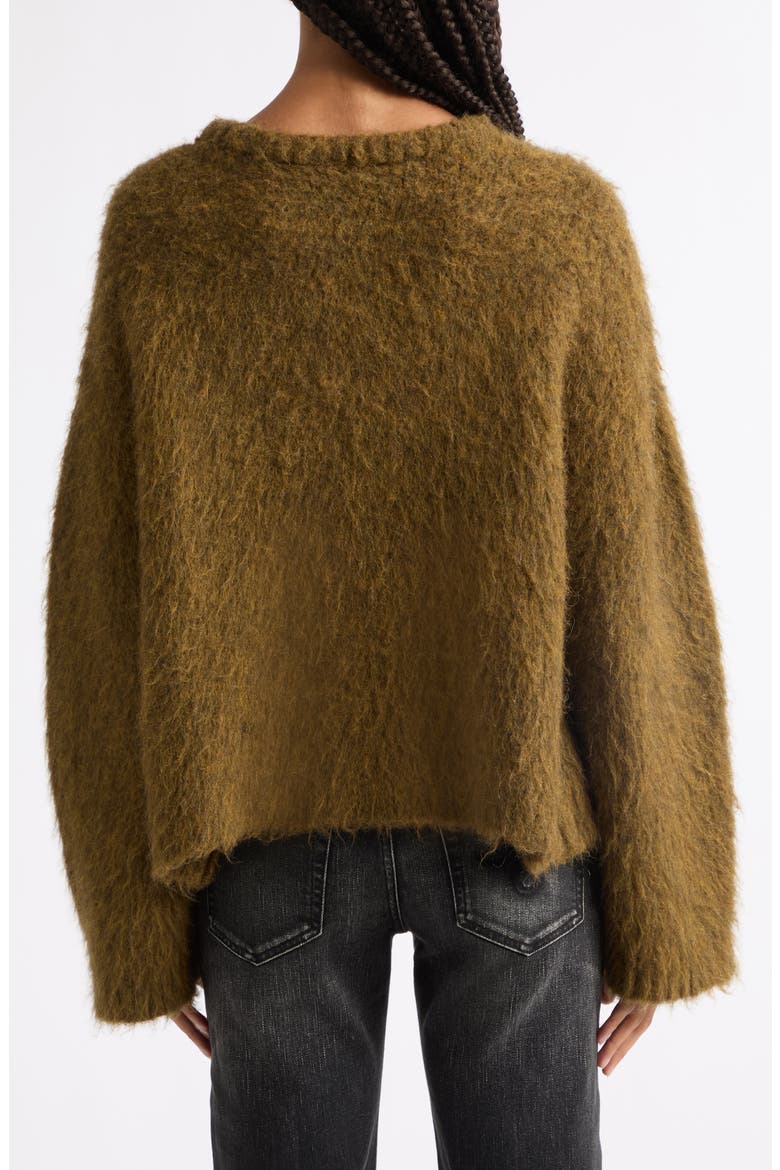 Oversized Grunge Sweater, Alternate, color, HEATHER OLIVE GREEN