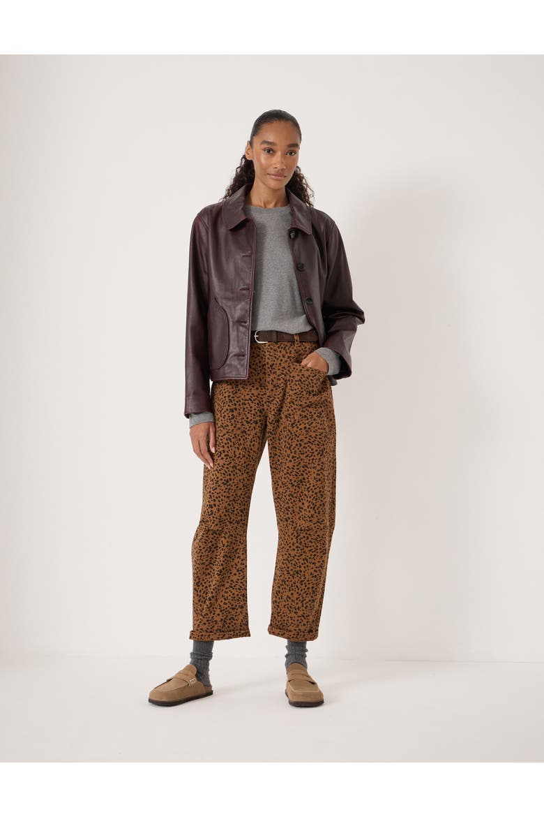 Cordi Barrel Leg Pants, Alternate, color, Spotty Animal Brown