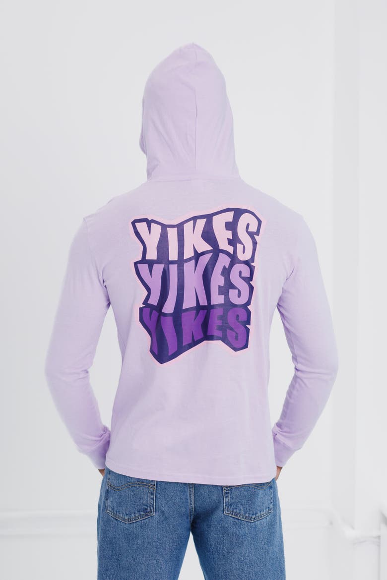 Inside Out Long Sleeve Hooded T-Shirt, Alternate, color, Fear Purple