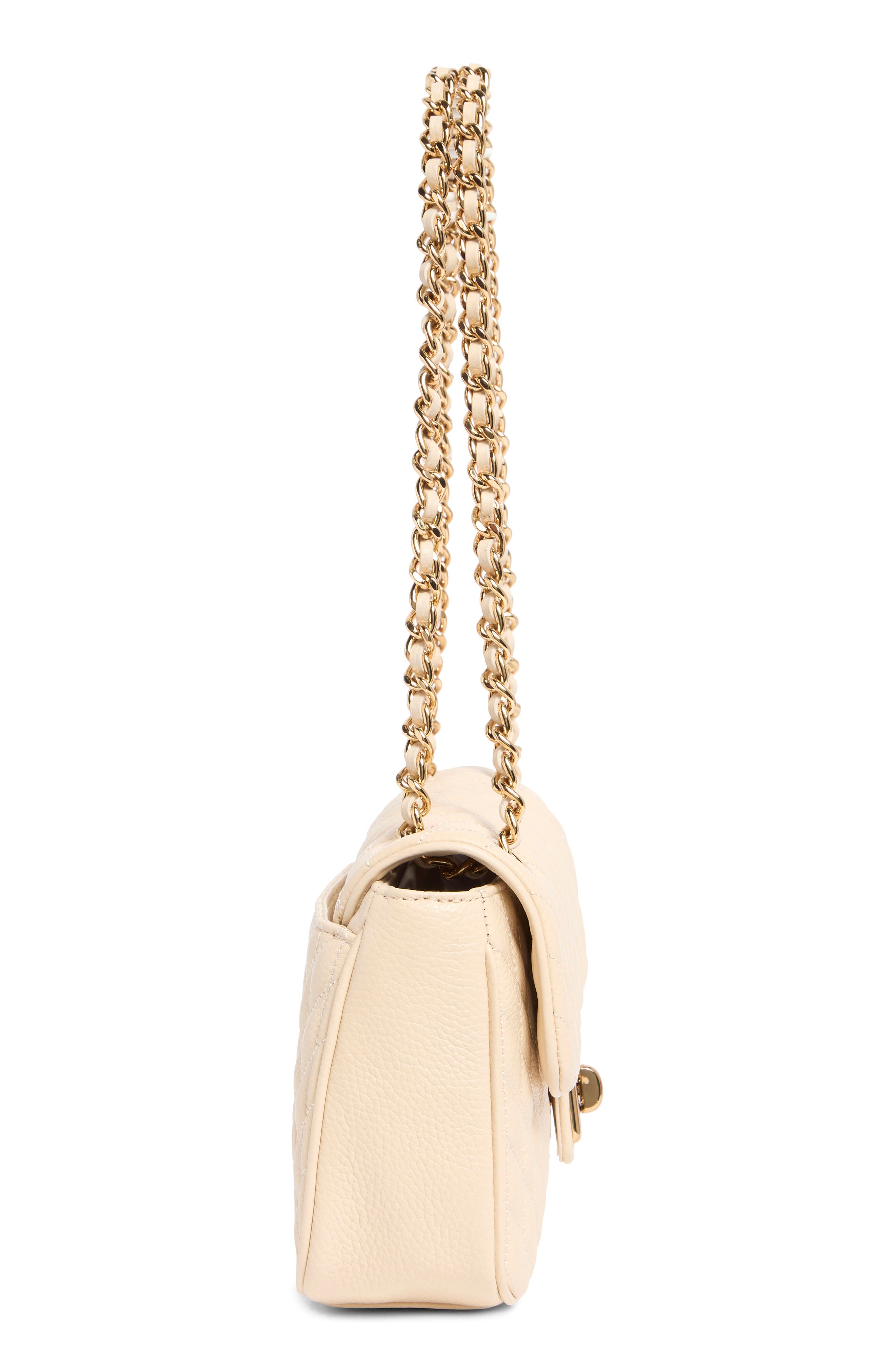 KARL LAGERFELD PARIS Agyness Quilted Leather Convertible Shoulder Bag, Alternate, color, 