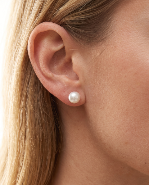 Minimalist Pearl Stud Earrings