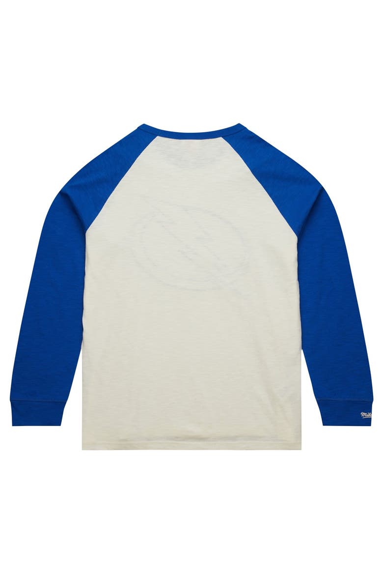 Men's Mitchell & Ness Cream Tampa Bay Lightning Legendary Slub Vintage Raglan Long Sleeve T-Shirt, Alternate, color, Cream