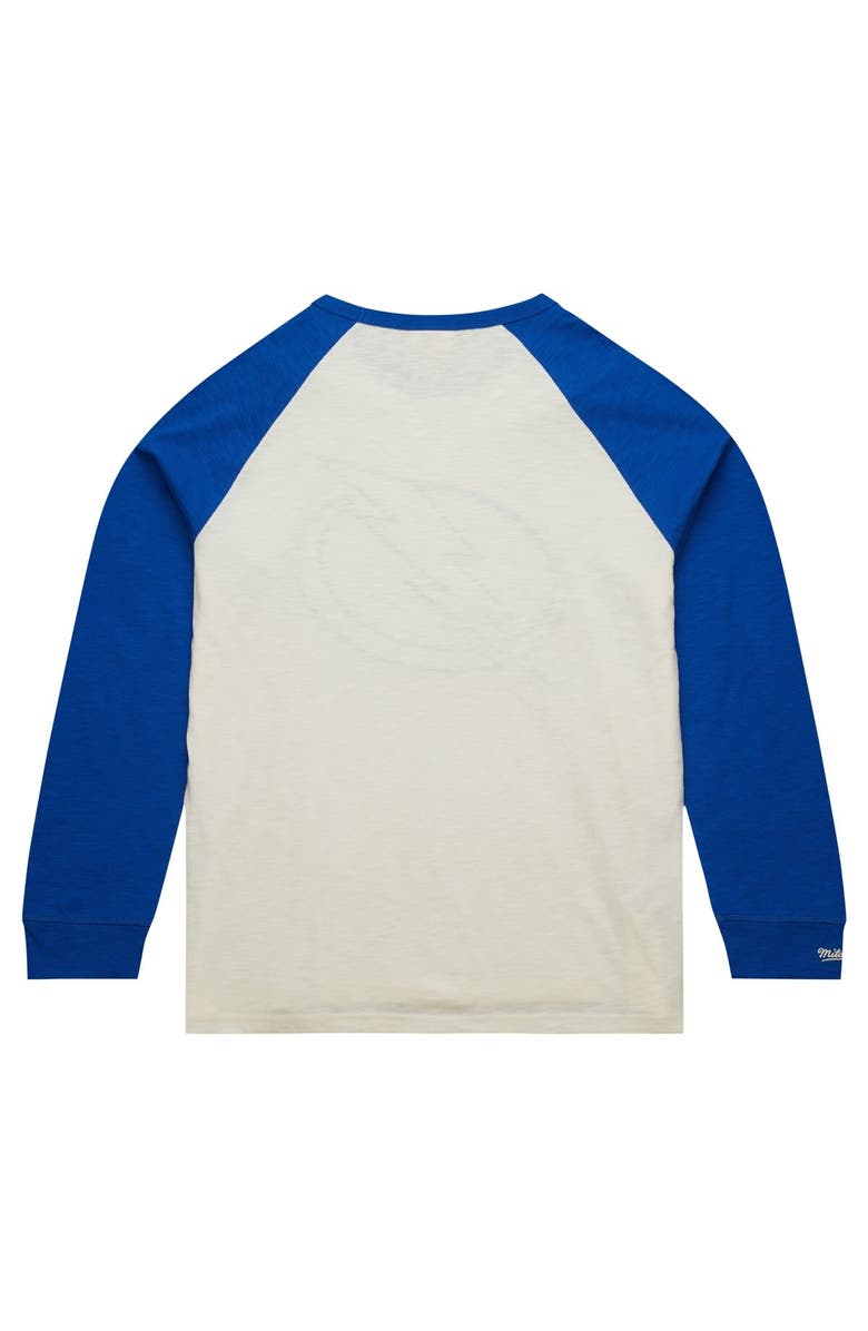 Mitchell 
Ness Men
s Mitchell 
Ness Cream Tampa Bay Lightning Legendary Slub Vintage Raglan Long Sleeve T-Shirt, Alternate, color, Cream