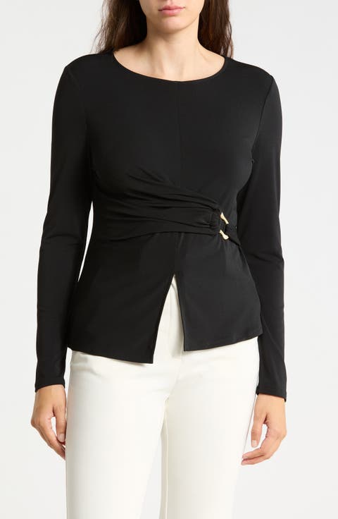 Asymmetric Cinch Waist Top