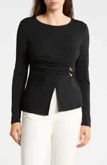 Asymmetric Cinch Waist Top