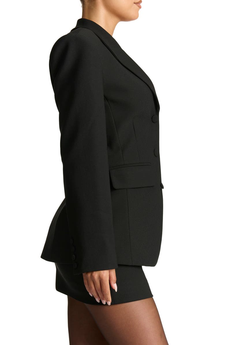 Naked Wardrobe Fitted Blazer, Alternate, color, Black