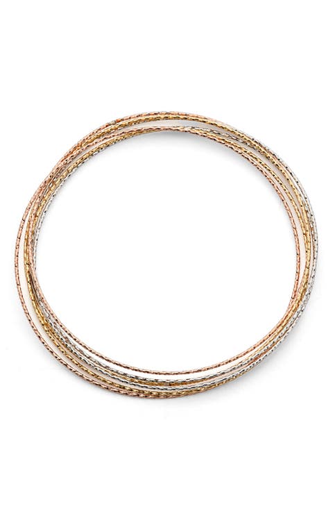 Sterling Silver Stacked Bangle Bracelet