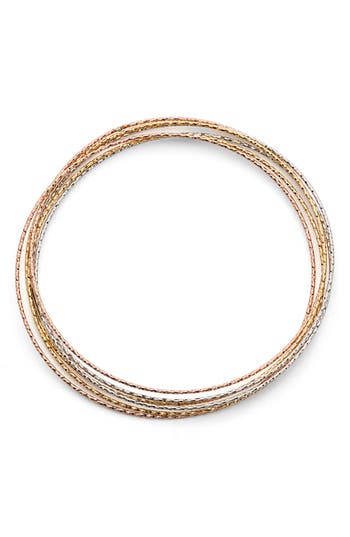 Fzn Sterling Silver Stacked Bangle Bracelet