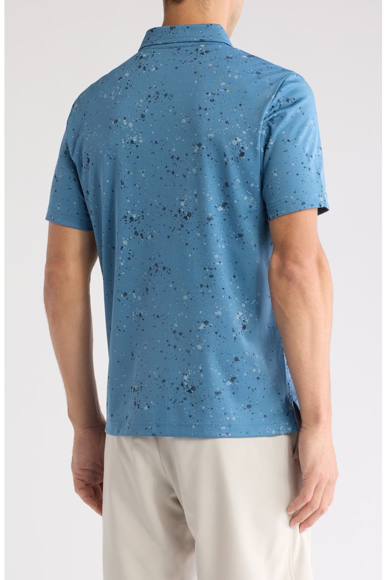Splatter Print Polo, Alternate, color, STELLAR BLUE