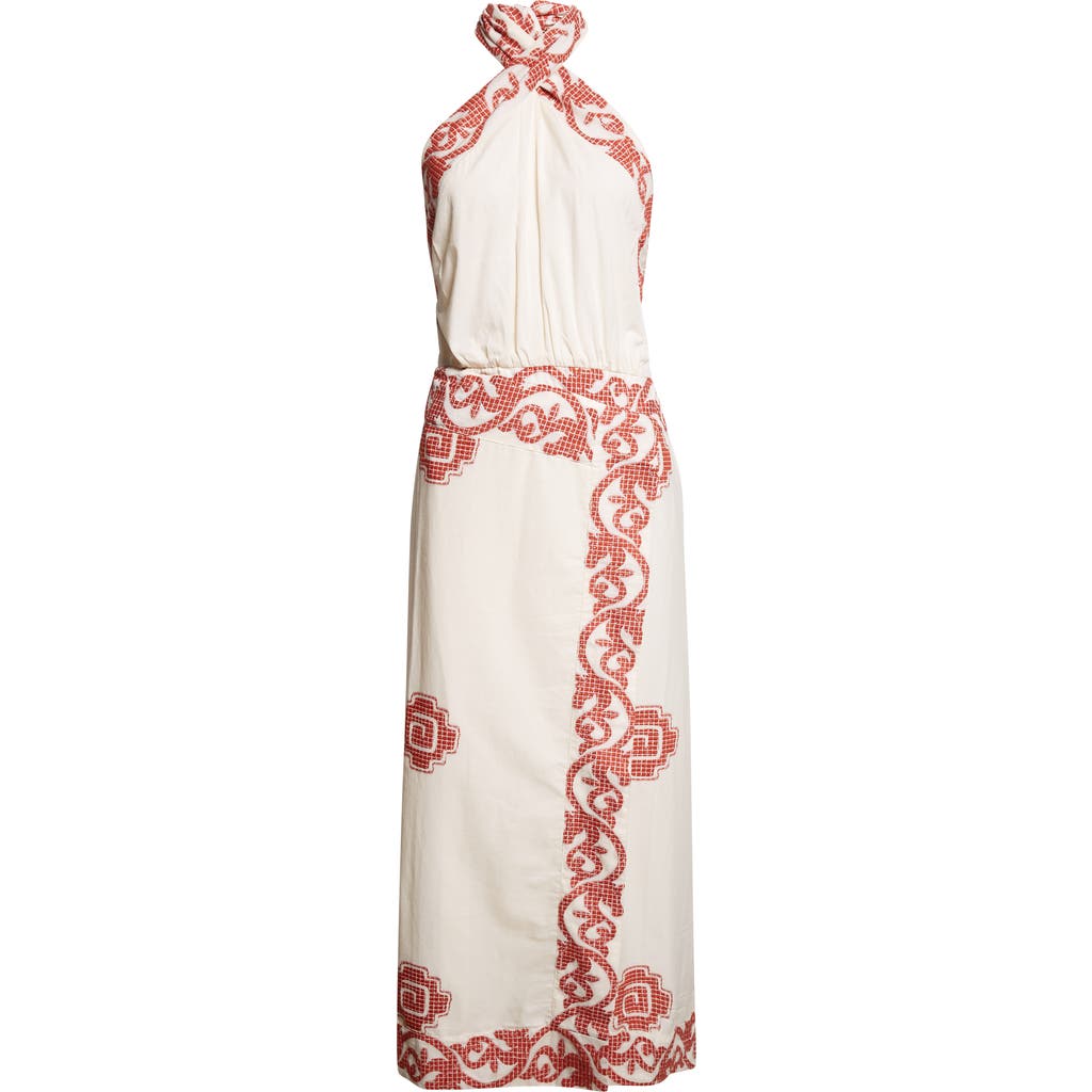 Johanna Ortiz Reinventing Cotton Halter Dress In White