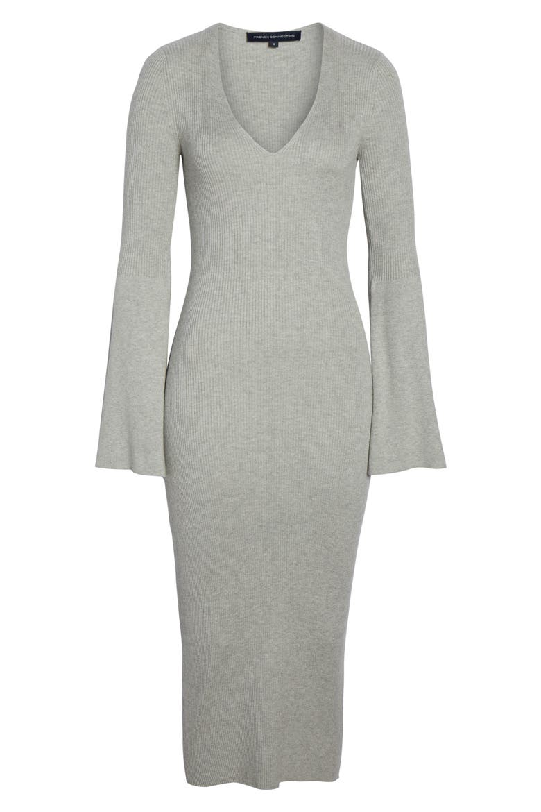 Virgie Knit Midi Dress, Alternate, color, LIGHT GREY MEL