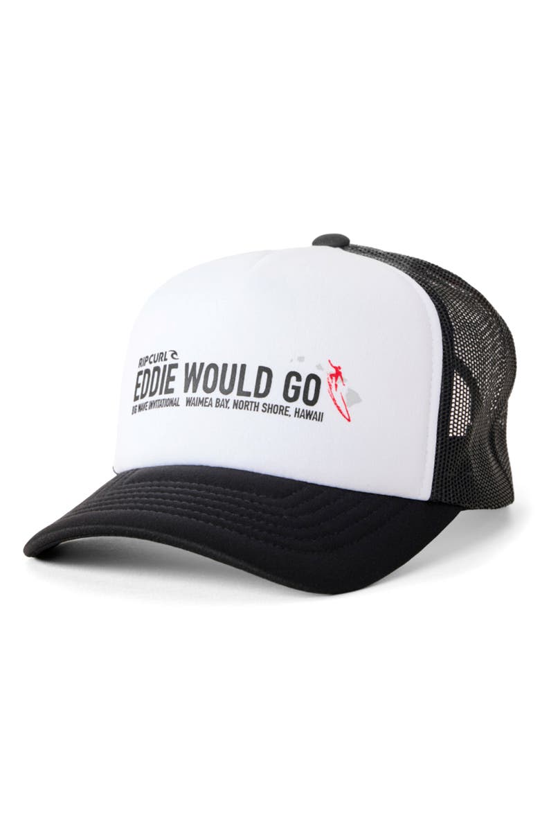 Rip Curl Kids' Eddie Would Go Snapback Trucker Hat, Alternate, color, White