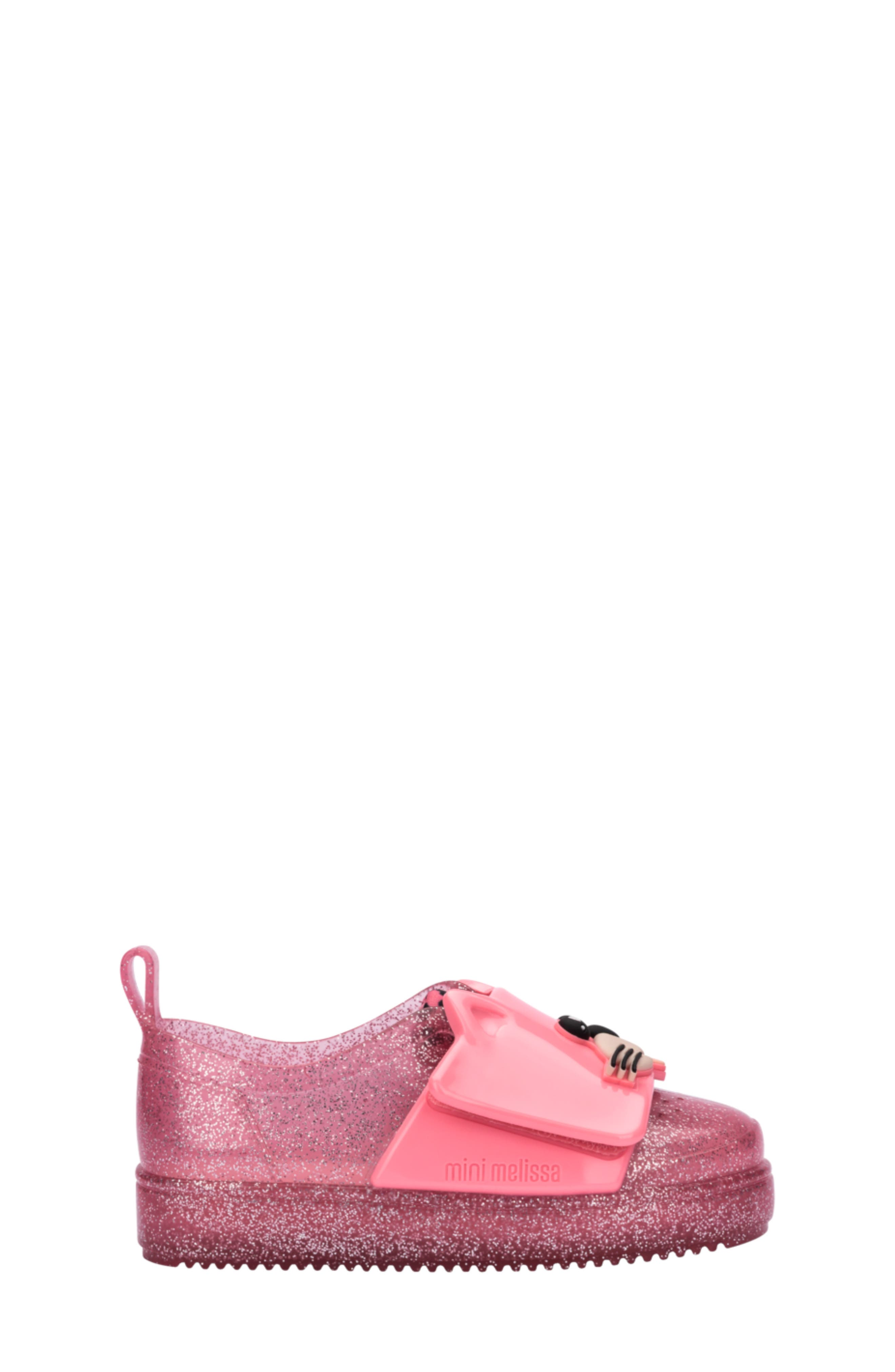Mini Melissa Kids' Mini Jelly Pop Safari Sneaker, Alternate, color, Pink Glitter