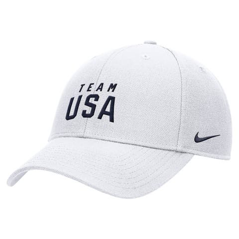 Men's Nike White Team USA Dri-FIT Club Adjustable Hat