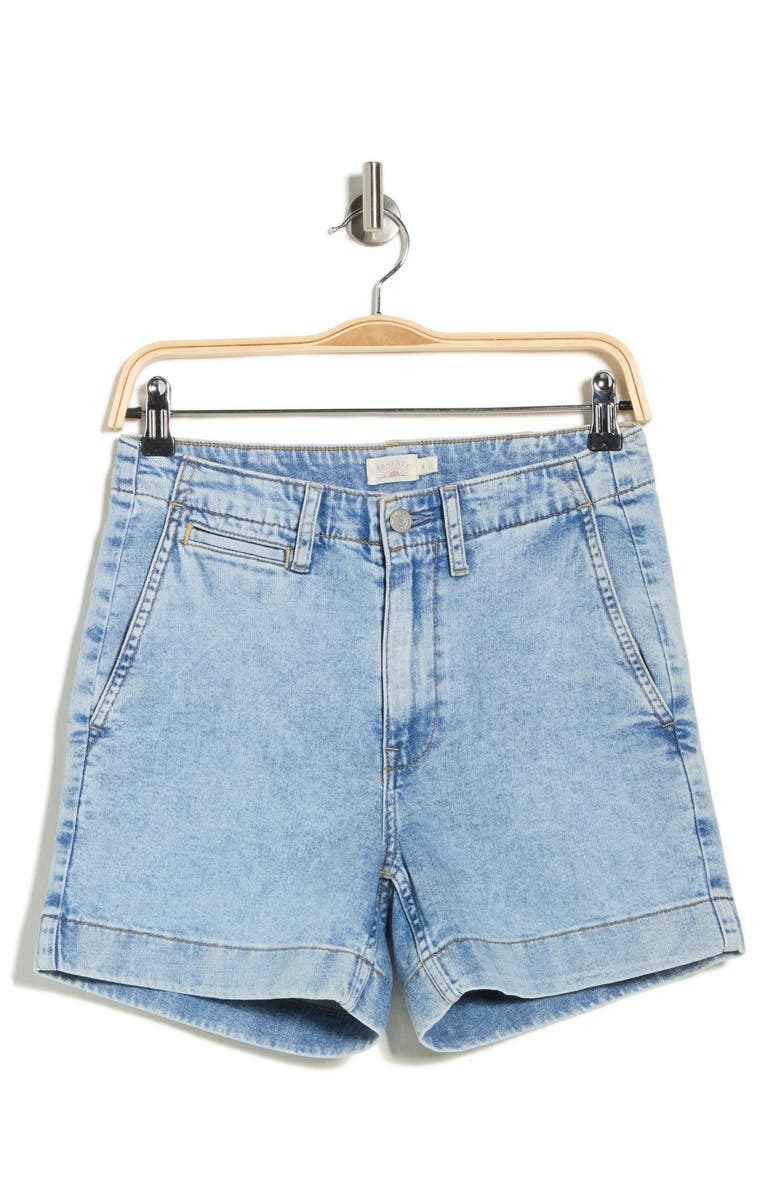 Faherty Organic Cotton & Linen Blend Denim Shorts, Main, color, Summer Seas Wash