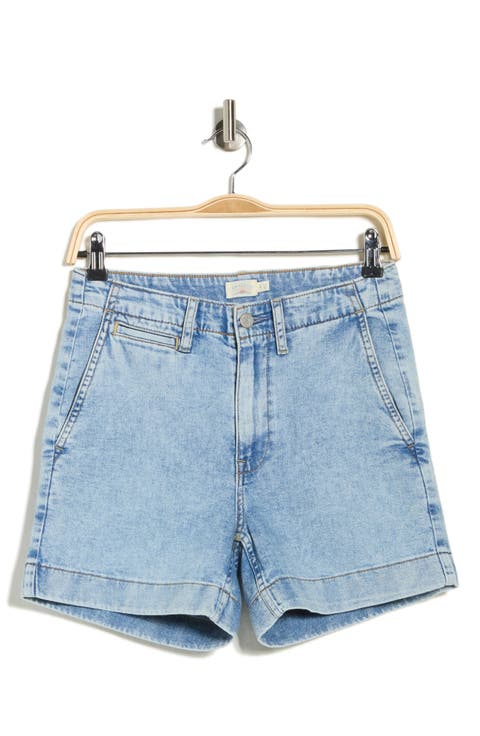 Organic Cotton & Linen Blend Denim Shorts (Summer Seas)