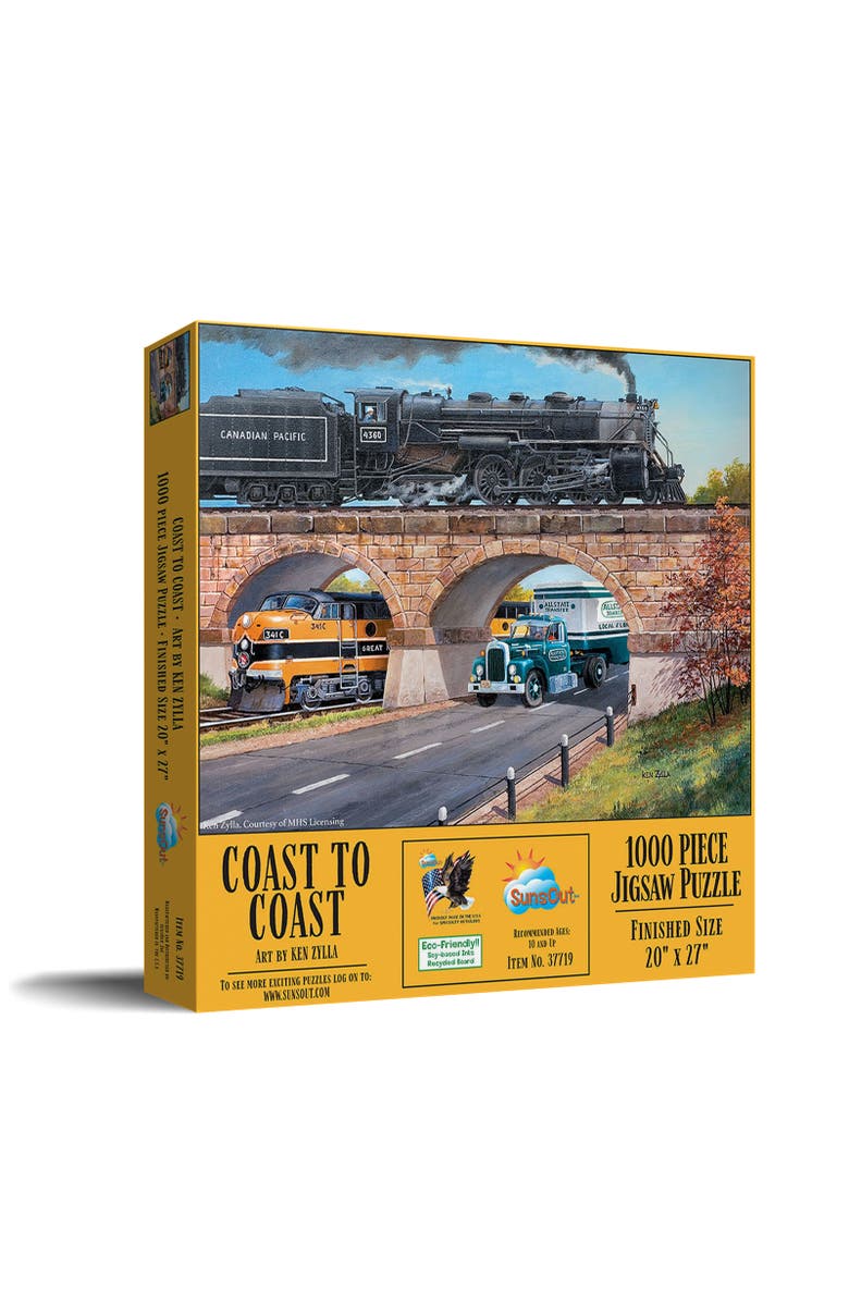 Sunsout Coast to Coast 1000 piece Jigsaw Puzzle for Adults, Main, color, Multicolor