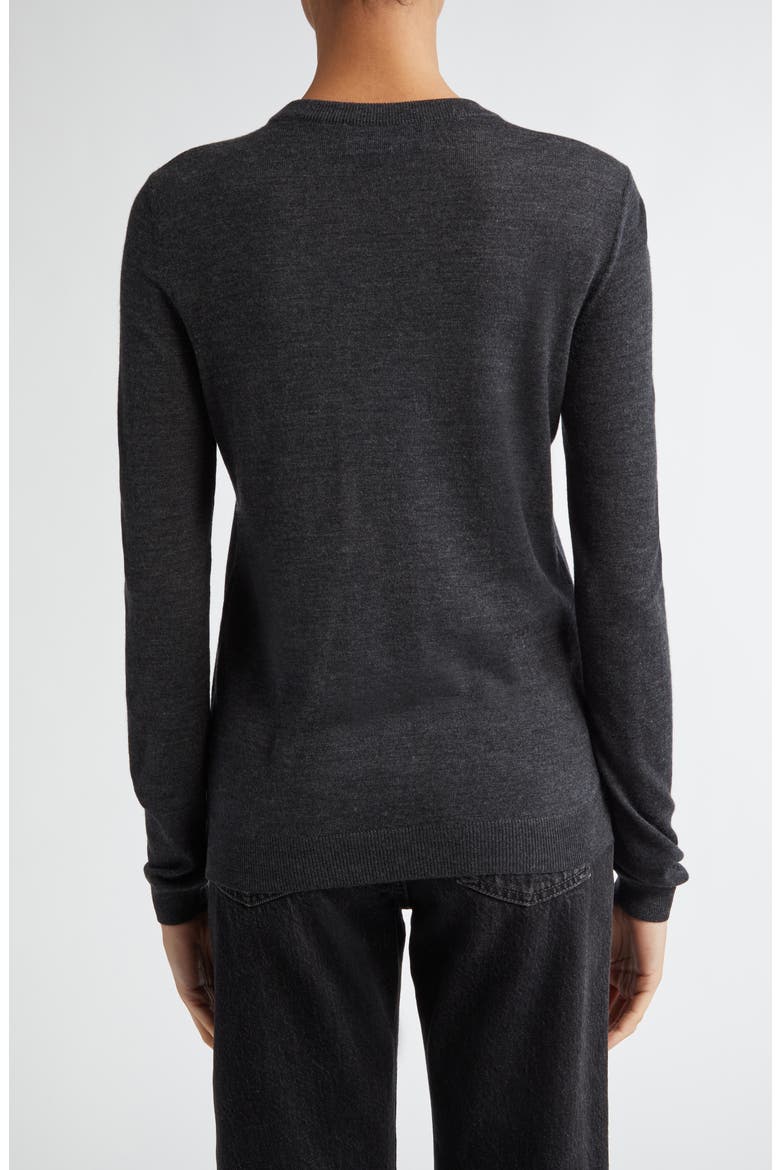 Greta Virgin Wool Sweater, Alternate, color, CHARCOAL GREY MELANGE