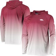 Columbia Men's Columbia PFG Cardinal Arkansas Razorbacks Terminal Tackle Omni-Shade UPF 50 Long Sleeve Hooded Top