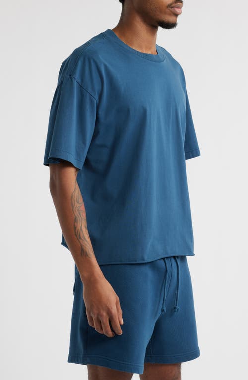Elwood Core Oversize Organic Cotton Jersey T-shirt In Blue