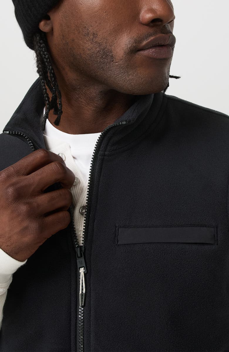 Vuori Zip Water Repellent Fleece Vest, Alternate, color, Black