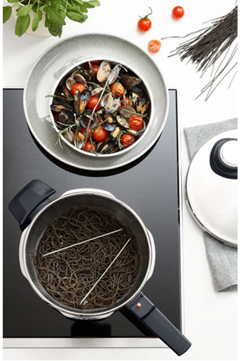 Vitavit Premium Pressure Cooker Set, with Steamer Insert and Tripod and Glass Lid, Alternate, color, Stainless Steel