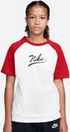 Nike Kids Raglan Cotton Graphic T-Shirt