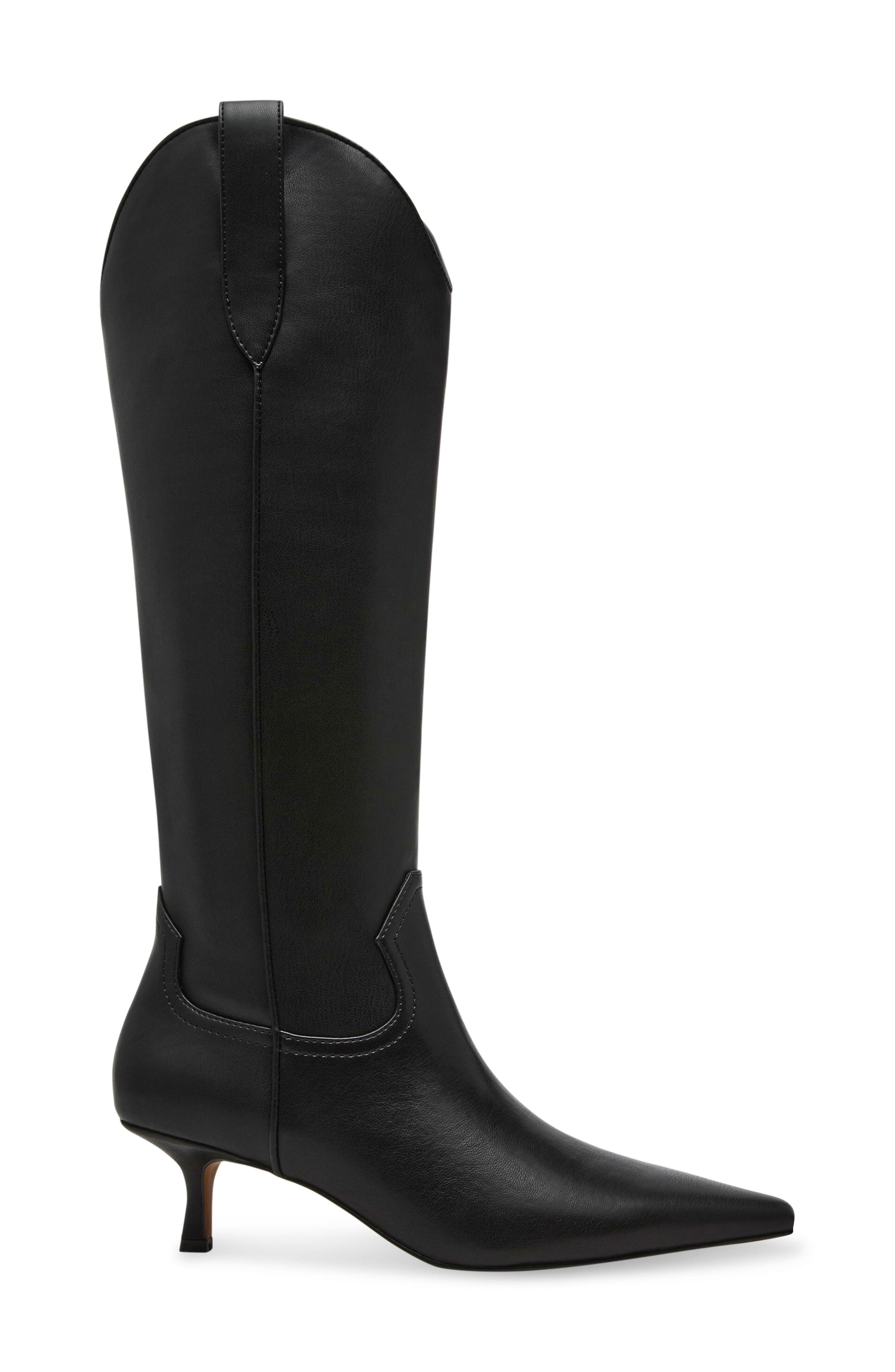 Steven New York Britt Knee High Western Boot, Alternate, color, Black