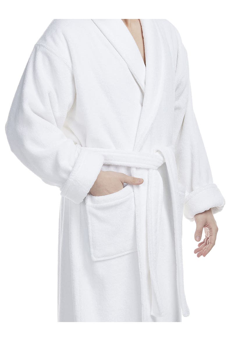 Men's Luxury Turkish Cotton Heavy Robe, Alternate, color, White