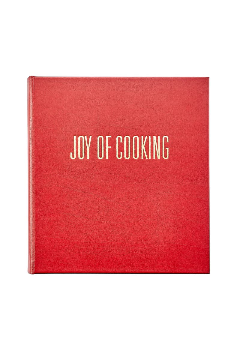 Joy of Cooking Leather Coffee Table Book, Main, color, Red