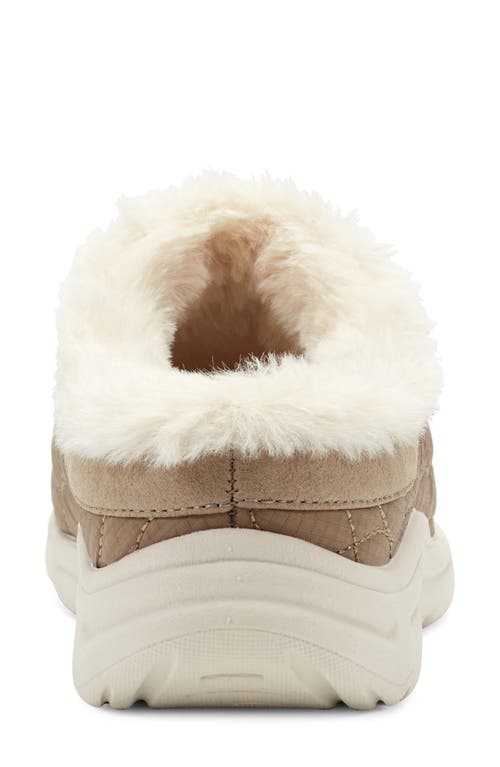 Easy Spirit Bimmy 2 Faux Fur Lined Clog In Brown