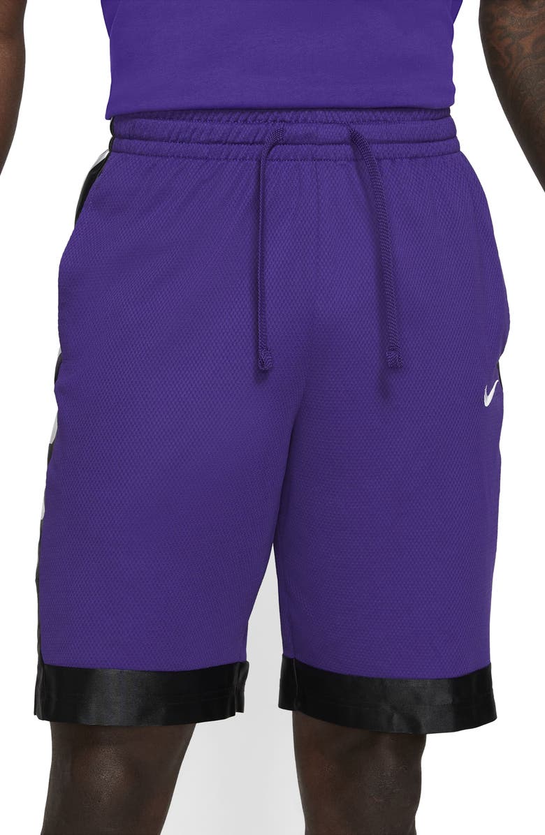 Nike Dri-FIT Elite Stripe Basketball Shorts, Main, color, 
